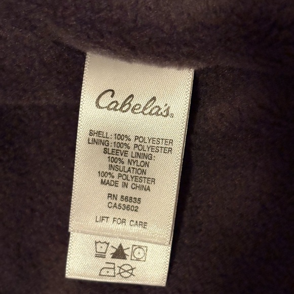 Cabela's Men's Black Fleece Lined Windbreaker Jacket - Picture 4 of 5